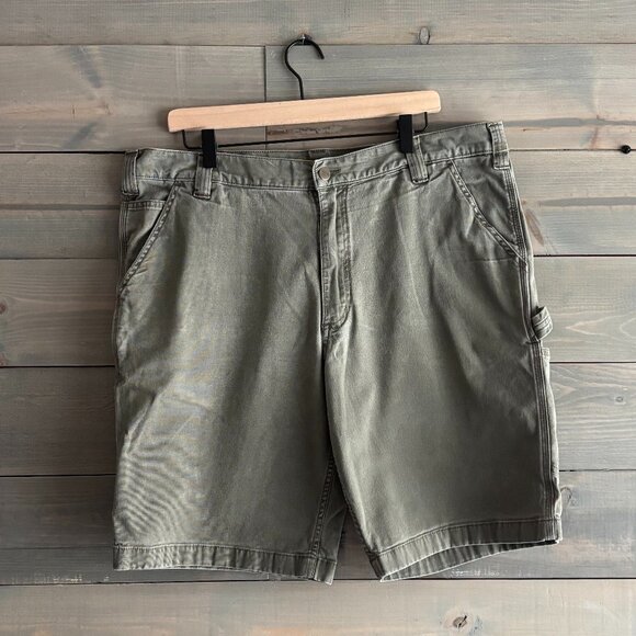 Carhartt Other - CARHARTT | Mens Relaxed Fit Canvas Shorts Gray Green Size 40